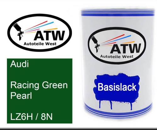 Audi, Racing Green Pearl, LZ6H / 8N: 500ml Lackdose, von ATW Autoteile West.